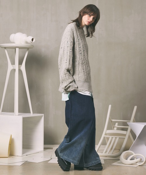 「MAISON SPECIAL」 長袖ニット 1 ブラック メンズ_画像7