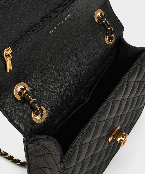 「CHARLES \u0026 KEITH」 ショルダーバッグ M ベージュ レディースの画像