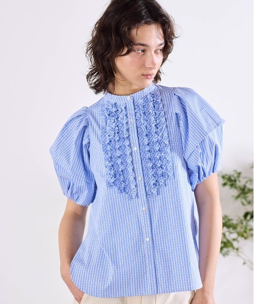 Marilyn Moon（マリリンムーン） ブラウス シャツ modern tuck frill