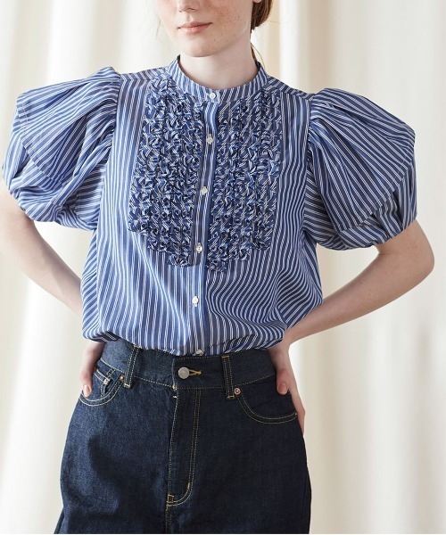 Marilyn Moon（マリリンムーン） ブラウス シャツ modern tuck frill