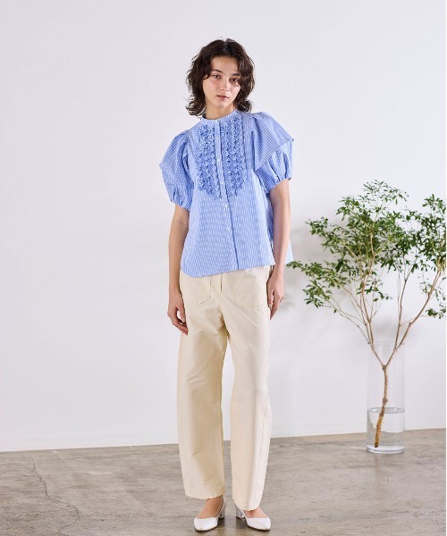 Marilyn Moon（マリリンムーン） ブラウス シャツ modern tuck frill