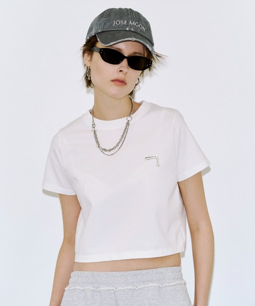 【josemoon】2026SS EYLET STUDS MINI TSHIRT JOSE MOON（ジョゼムーン） tシャツ EYLET STUDS MINI TSHIRT