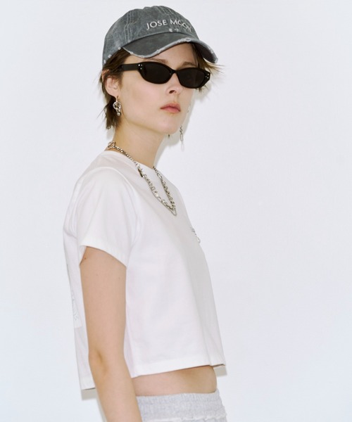 JOSE MOON（ジョゼムーン） tシャツ 半袖 EYLET STUDS MINI TSHIRT