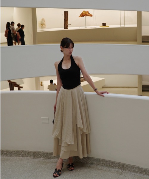 Her lip to ロング スカート Asymmetric Tiered Skirt : ZOZOTOWN