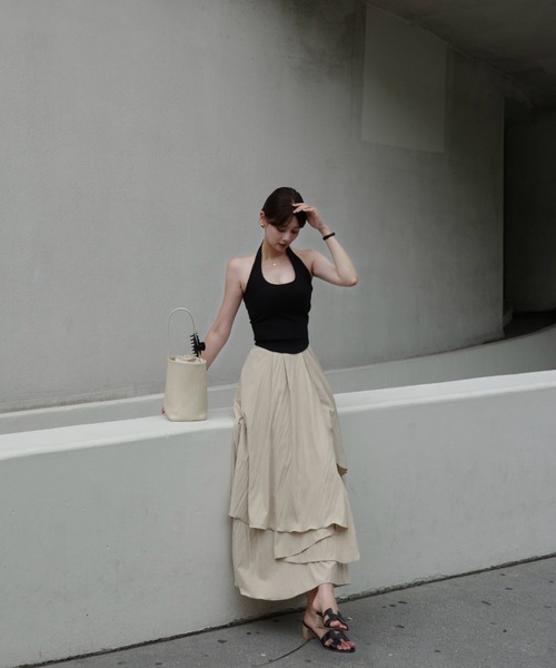 Her lip to ロング スカート Asymmetric Tiered Skirt : ZOZOTOWN