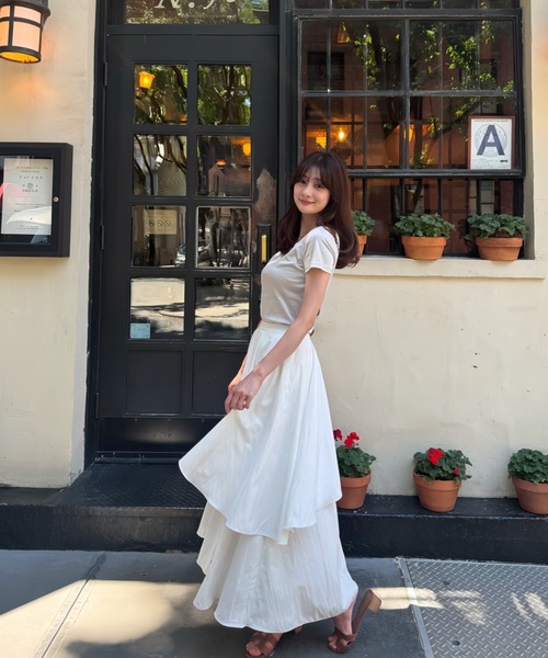Her lip to ロング スカート Asymmetric Tiered Skirt : ZOZOTOWN
