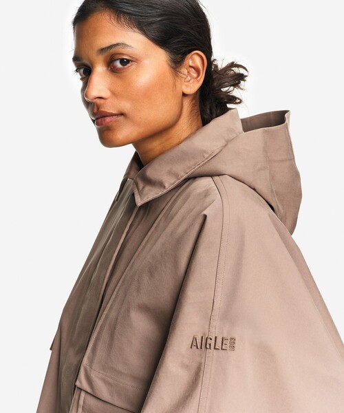 AIGLE（エーグル） レインコート カッパ 透湿防水 ショートケープ