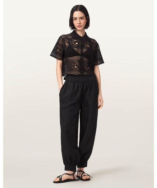 ALLSAINTS（オールセインツ） ポロシャツ ポロ KYRA CROCHET CROPPED