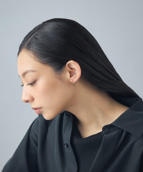 ピアス 「スナップピアス」 トライアングル レディースの画像