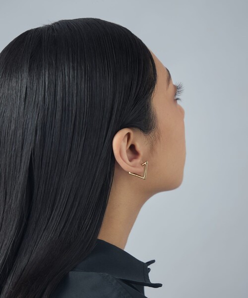 ピアス 「スナップピアス」 トライアングル レディースの画像