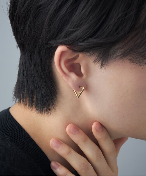 ピアス 「スナップピアス」 トライアングル レディースの画像