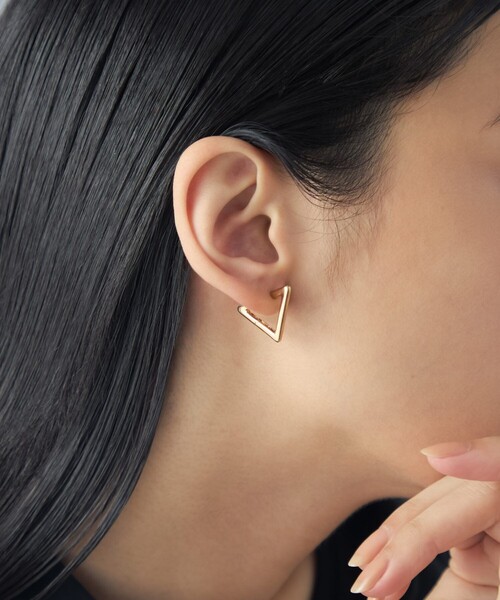 ピアス 「スナップピアス」 トライアングル レディースの画像