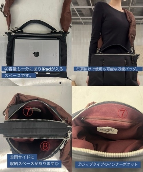ショルダーバッグ バッグ MEDI PUFFY TWIN FORM NYLON BAG レディースの画像