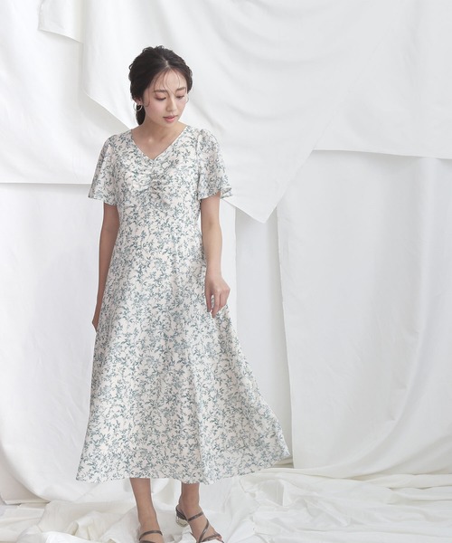 「NATURAL BEAUTY BASIC」 半袖ワンピース MEDIUM ホワイト系その他 レディース_画像3