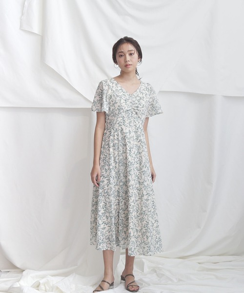 「NATURAL BEAUTY BASIC」 半袖ワンピース MEDIUM ホワイト系その他 レディース_画像5