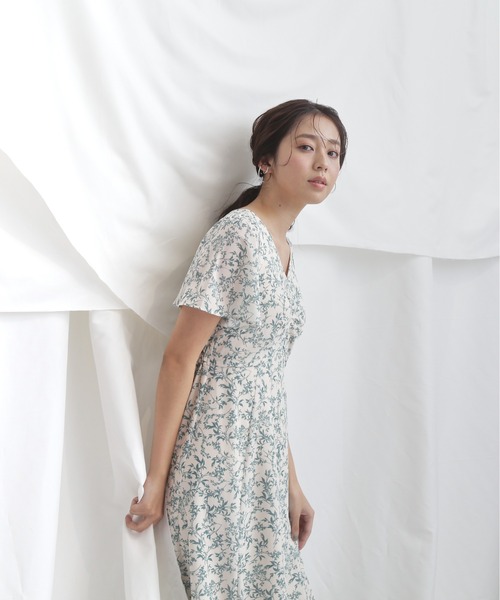 「NATURAL BEAUTY BASIC」 半袖ワンピース MEDIUM ホワイト系その他 レディース_画像6