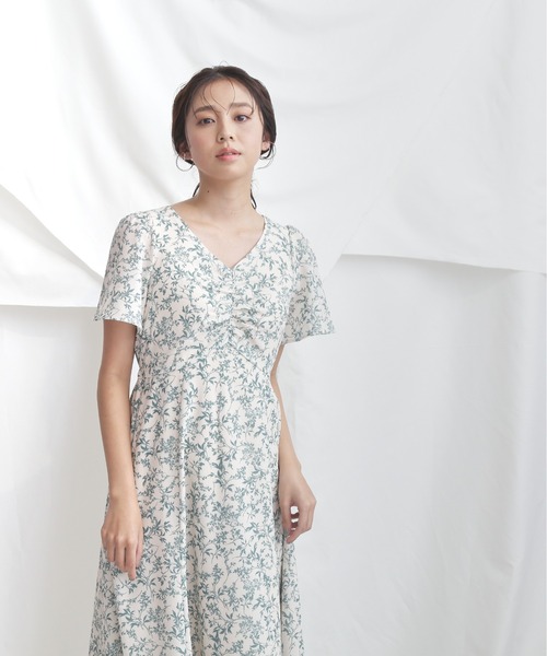 「NATURAL BEAUTY BASIC」 半袖ワンピース MEDIUM ホワイト系その他 レディース_画像7
