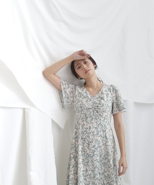 「NATURAL BEAUTY BASIC」 半袖ワンピース MEDIUM ホワイト系その他 レディース_画像8