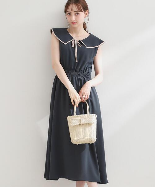 さくら様美品 セオリーリュクス リネン 半袖ワンピース ウォッシャブル Couture Brooch（クチュール ブローチ） ワンピース 夏 半袖 「洗える