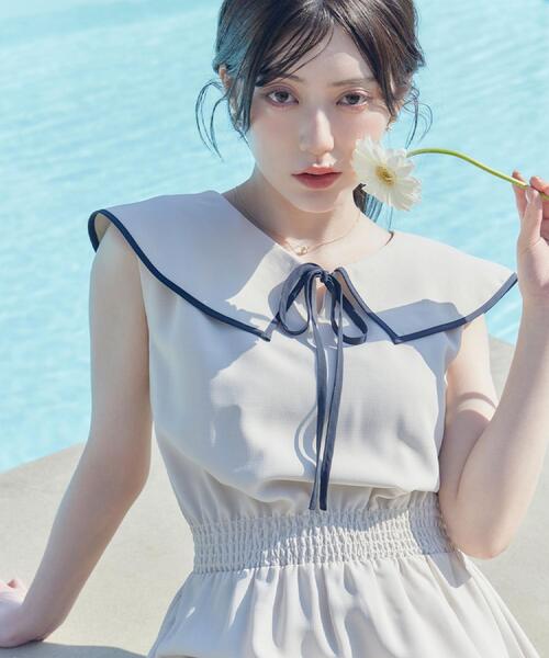 Couture Brooch（クチュール ブローチ） ワンピース 夏 半袖 「洗える