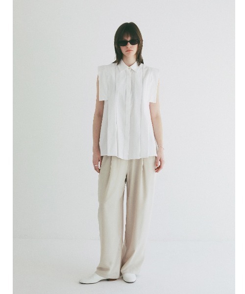 ブラウス シャツ CLANE/クラネ/SQUARE SLEEVE SHIRTS レディースの画像