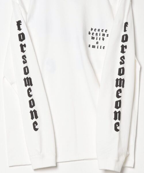 「FORSOMEONE」 長袖Tシャツ 48 ホワイト メンズ_画像3