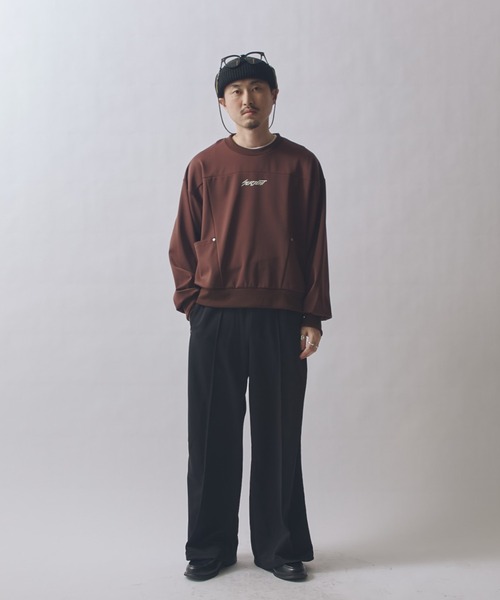 「Lui's」 長袖Tシャツ 1 バーガンディー メンズ_画像6
