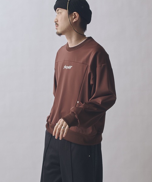 「Lui's」 長袖Tシャツ 1 バーガンディー メンズ_画像8