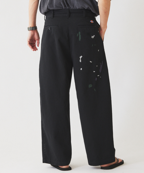 USA製THE CRIMIEバンダナ転写チノワークパンツ36刺繍ロゴ/ボトム Dickies（ディッキーズ） ワイドパンツ チノパン 別注 スプラッシュ