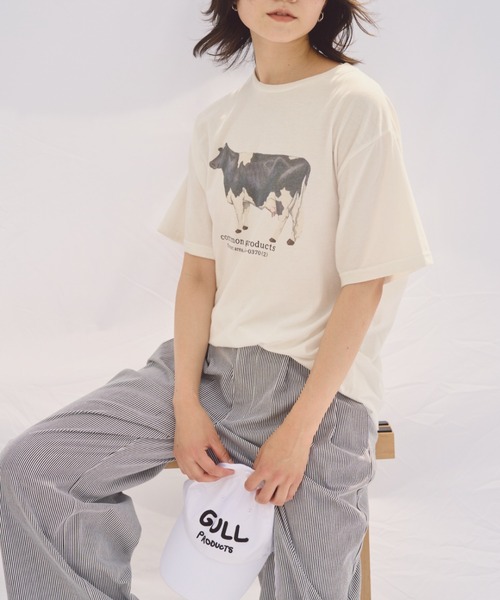 「common gull products.」 半袖Tシャツ LARGE ホワイト系その他 レディース_画像5