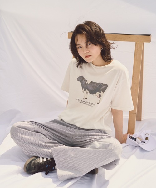 「common gull products.」 半袖Tシャツ LARGE ホワイト系その他 レディース_画像7