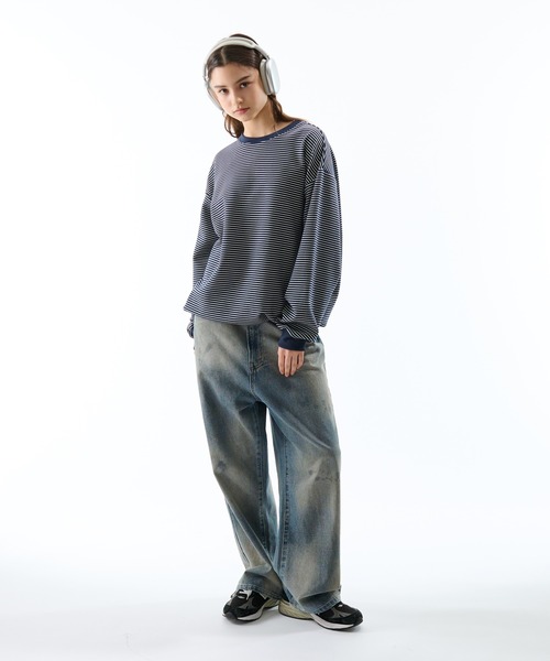 「WETTEMPT」 長袖Tシャツ SMALL オフホワイト メンズ_画像8