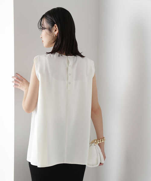 「NATURAL BEAUTY BASIC」 ノースリーブチュニック SMALL ブラック レディース_画像3