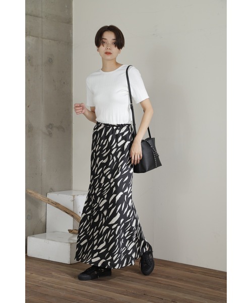 「ROSE BUD」 「CHIGNON」フレアスカート 38 ブラック レディース_画像4