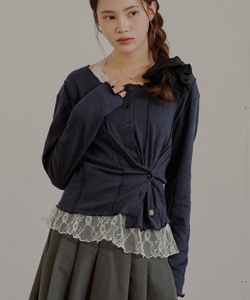 Ameri（アメリ） カーディガン 夏 MEDI JACKET LIKE SHEER CARDIGAN