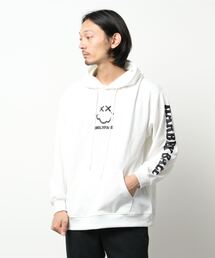 スマイル パーカー JUGLANS パーカー 「SMILEY FACE」フラワースマイルパーカー