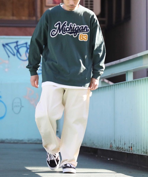 BACK NUMBER tシャツ 「BACK NUMBER」カレッジロンT メンズ