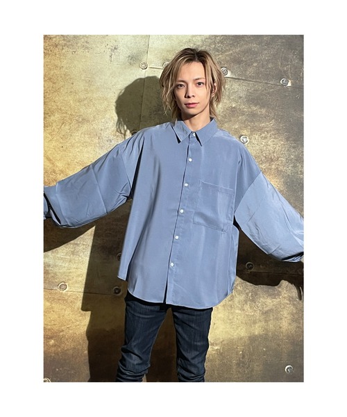 おしゃれスタ シャツ ポリエステルムジバルーンスリーブシャツ(IR