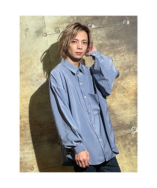 おしゃれスタ シャツ ポリエステルムジバルーンスリーブシャツ(IR