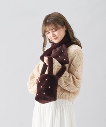 Y's stella 新品未使用タグ無し Boa scarf ブラウン zkwjbc7048_d_11.jpg