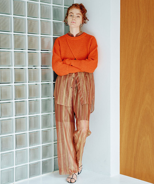Limber Pants Red Blue Stripe  ストライプパンツ EMMA LIMBER パンツ Sheer Stripe Pants（シアーストライプ