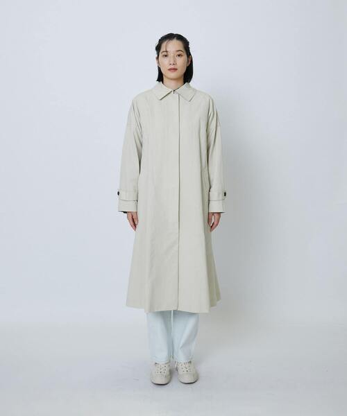 LOISIR ステンカラーコート コート グランジコットンポプリンステン