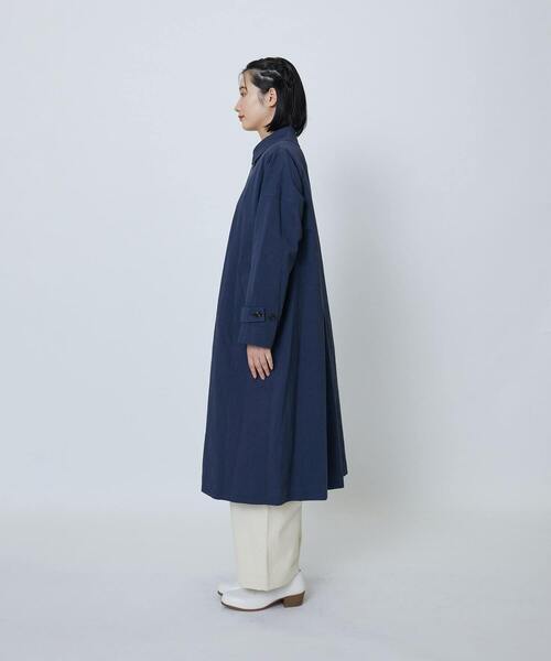 LOISIR ステンカラーコート コート グランジコットンポプリンステン