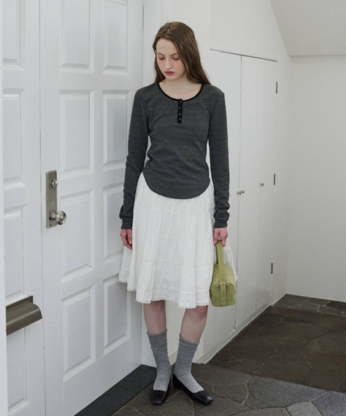 GIUNON tシャツ long sleeve rib tops / ロングスリーブリブトップス
