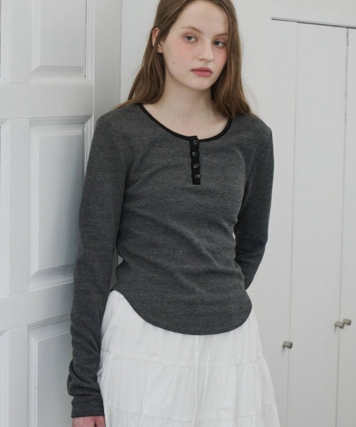 GIUNON tシャツ long sleeve rib tops / ロングスリーブリブトップス