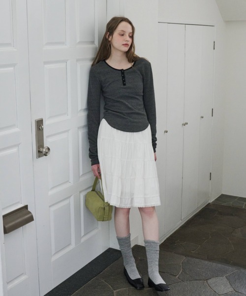 GIUNON tシャツ long sleeve rib tops / ロングスリーブリブトップス