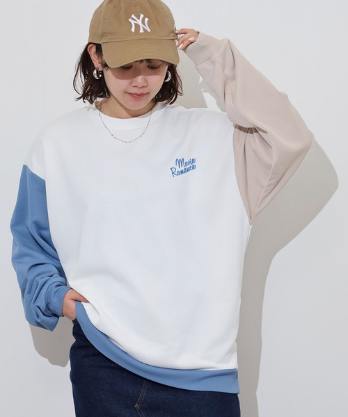 トレーナー スウェット spiritoso カップル刺繍トレーナー レディース spiritoso トレーナー スウェット カップル刺繍トレーナー