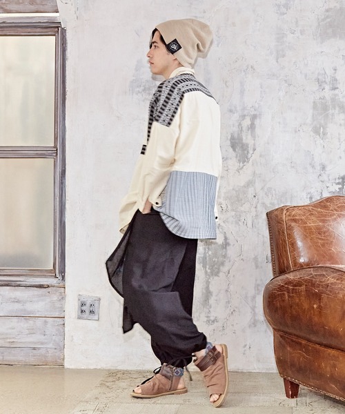 チャイハネ パンツ 「チャイハネ」ピンディ変形MEN'Sパンツ