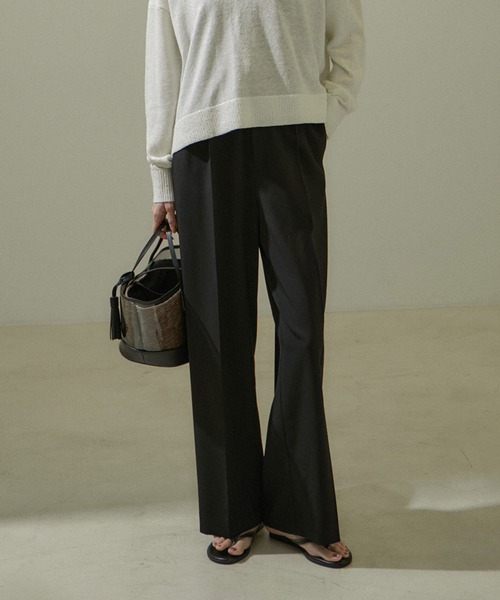 SALON adam et rope' スラックス パンツ イージーリラックス