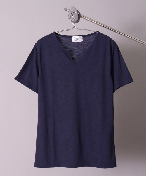 キーネックＴシャツ BAYBLO tシャツ (BB)「ユニセックス」スラブ キーネック Tシャツ